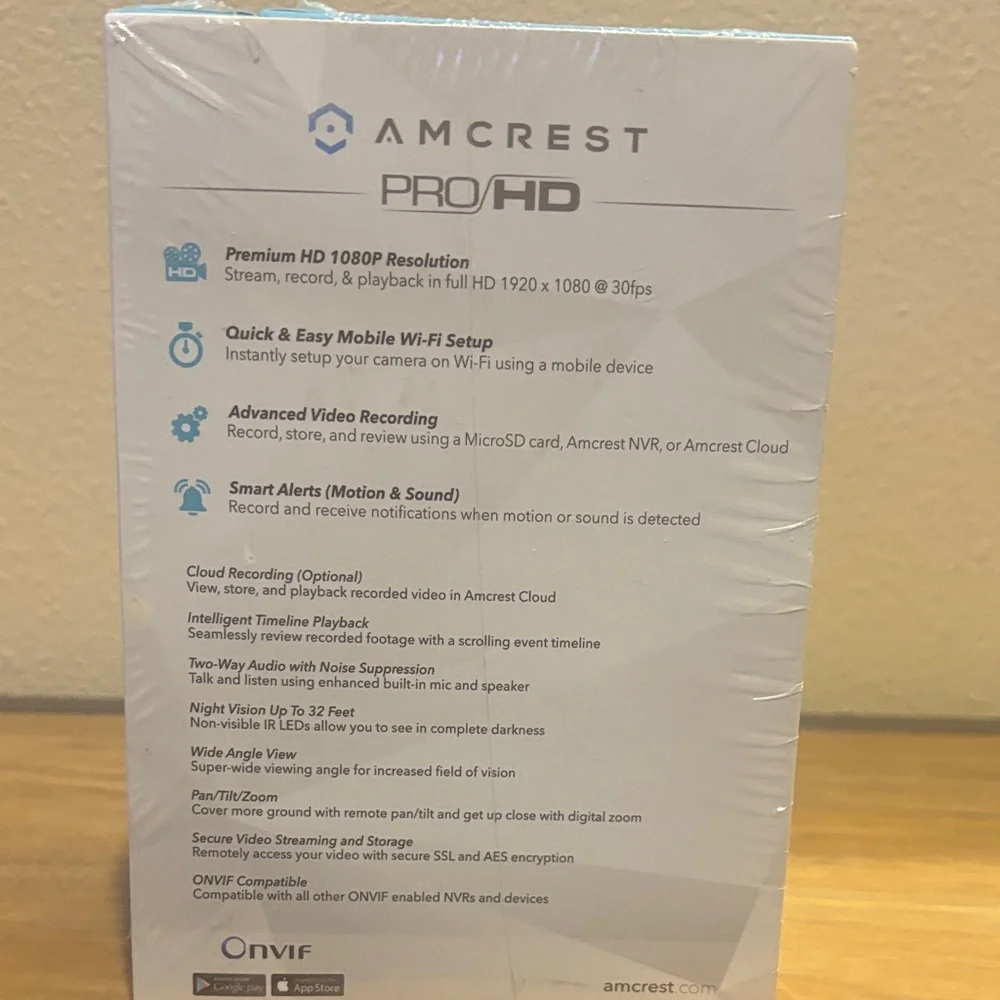 Amcrest ProHD 1080P Pan/Tilt Wi‑Fi Camera in Black